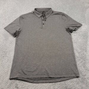 Lululemon Polo Shirt Mens Size XL Gray Short Sleeve Mint